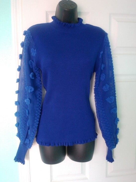 Almost Famous Tops - Almost Famous Royal Blue Knit Top